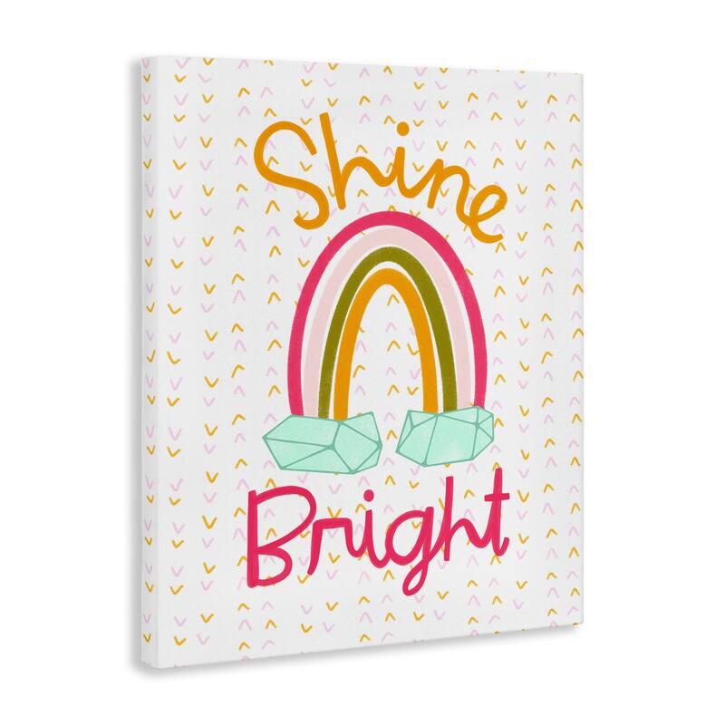 Stupell Shine Bright Geometric Rainbow Canvas Wall Art Design By Mandy Ford Art + Illustration