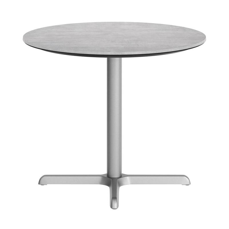 Commercial All-Weather HPL Tabletop with Crisscross Base - 36"W x 36"D x 31"H
