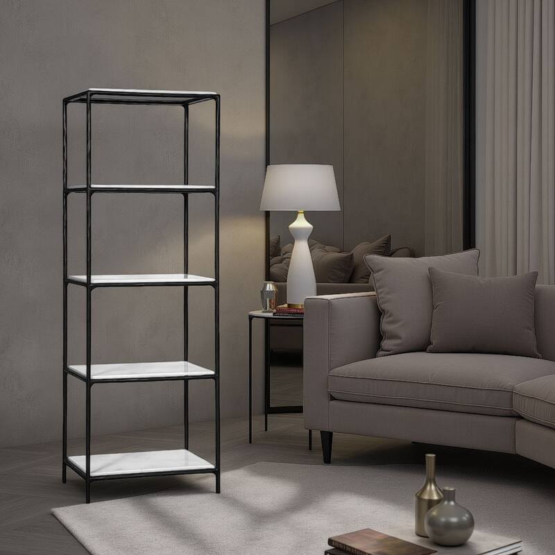 Emryn Marble Bookcase - 28" x 19" x 79"