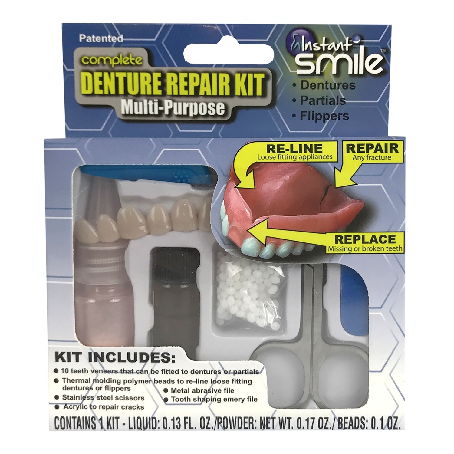 Billy Bob Teeth Instant Smile Denture Repair Kit For Partials Dentures Flippers Quick Easy Home Denture Repair Multicolor Overstock 31647349