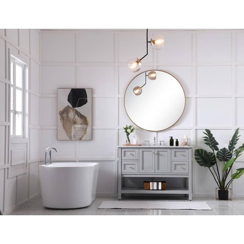Elegant Lighting VF27048 Metropolis 48" Free Standing Single Basin