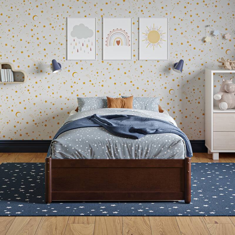 Barcelona Panel Platform Bed with Twin Trundle