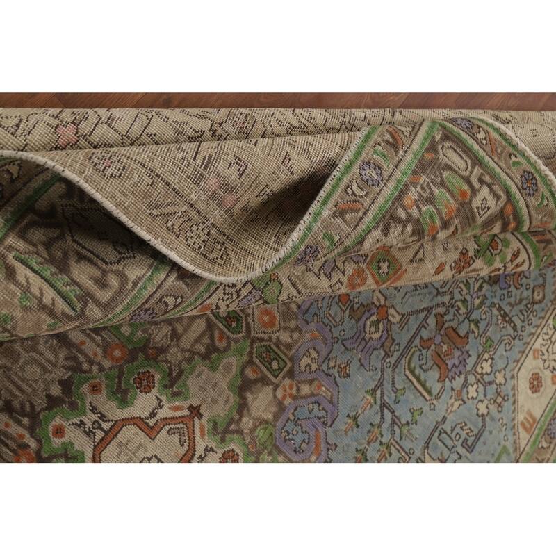 Traditional Tabriz Persian Area Rug Hand-Knotted Geometric Wool Carpet - 6'7"x 9'10"