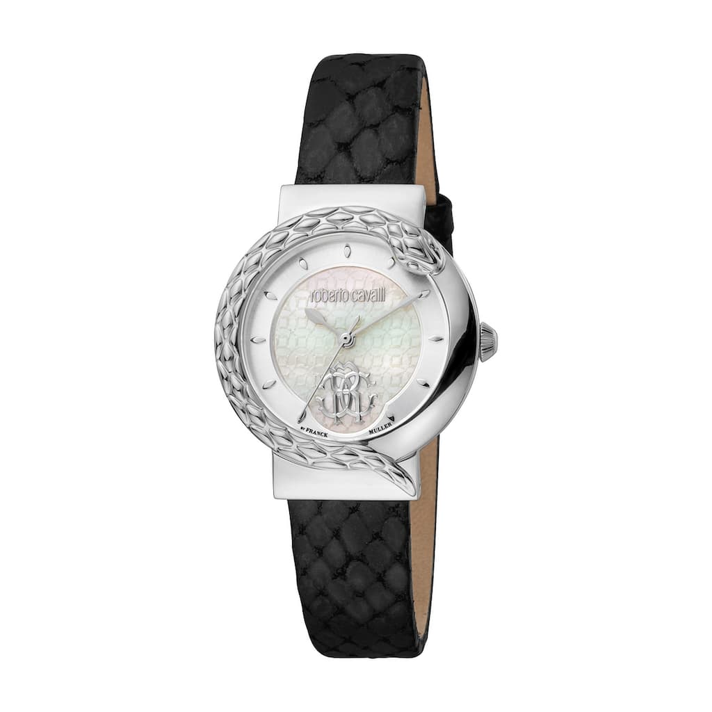 Roberto Cavalli by Franck Muller Women RV1L156L1011 Swiss Quartz Watch - Silver-Tone