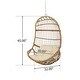 preview thumbnail 16 of 16, Christopher Knight Home - Sansa Outdoor/Indoor Wicker Hanging Basket Hammock Chair with Iron Stand & Water-Resistant Cushions