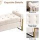 preview thumbnail 5 of 10, 66" Storage Bench for Bedroom End of Bed with Double Lids and Gold Legs