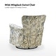 preview thumbnail 51 of 53, HULALA HOME Georg Transitional Floral Fabric Swivel Rocker Chair with Removable Backrest and Rolled Armrest Set of 2