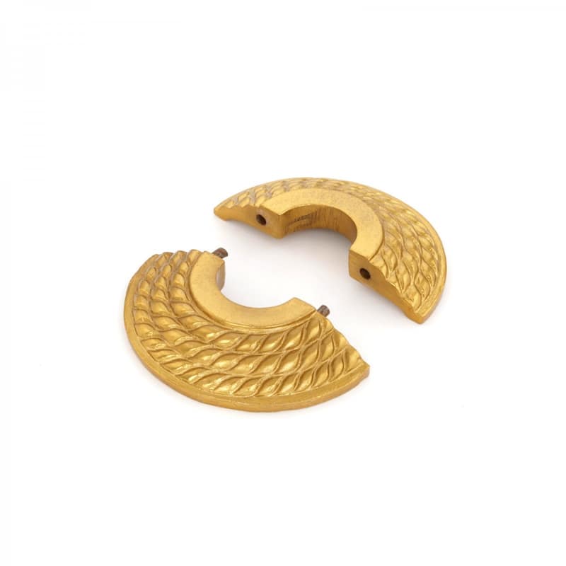 Radiator Flange Brass Finish Aluminum Triple Roped Style 3/4" (IPS) 1" ID - 3.13" OD Easy Snap Escutcheon Renovators Supply