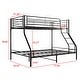 preview thumbnail 9 of 8, Black Heavy Duty Twin-over-Full Metal Bunk Bed with Safety Features