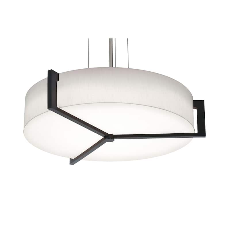AFX Apex 27'' LED Pendant - Espresso/Linen White