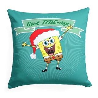 Nickelodeon Spongebob Squarepants Christmas 18 Inch Throw Pillow