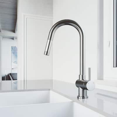 VIGO Gramercy 17" H Single Handle Pull-Down Spout Kitchen Faucet