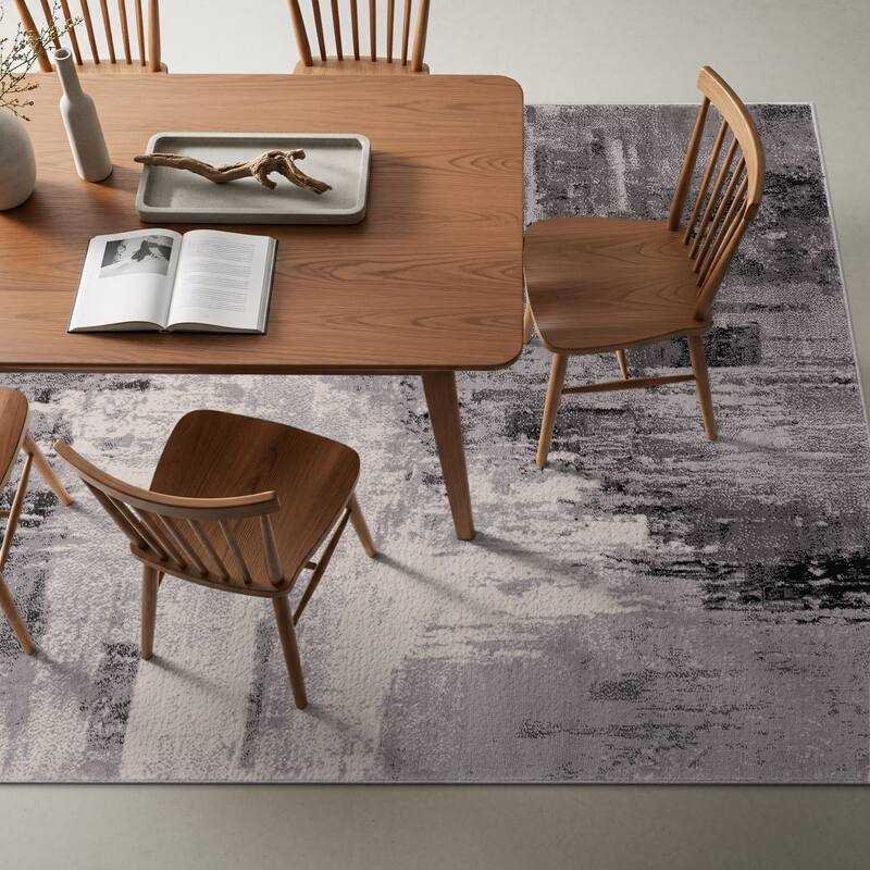 World Rug Gallery Bari Contemporary Abstract Art Area Rug