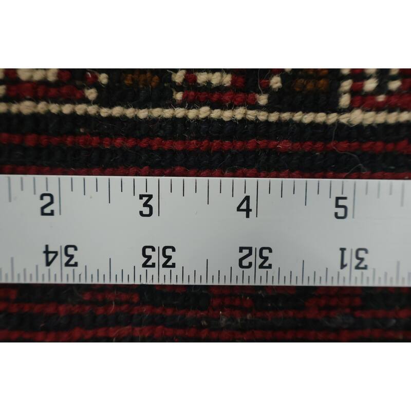 Hand Knotted Oriental 100% Wool Carpet Traditional Geometric Red Balouch Area Rug - 9' 7'' X 6' 6''