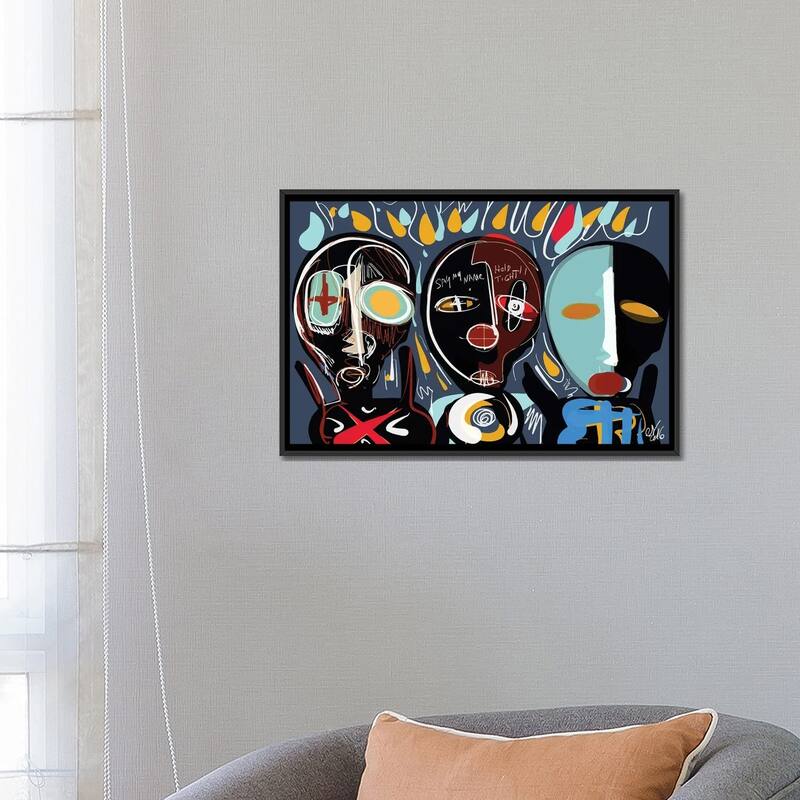 iCanvas "We Are A Family" by Emmanuel Signorino Framed Canvas Print