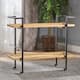 Gerard Modern Industrial 2-Tier Wood Bar Cart with Wheels by Christopher Knight Home - 38.00" W x 16.10" D x 33.00" H - Brown