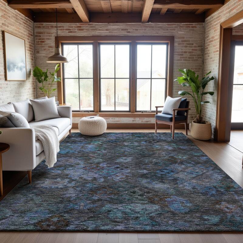 Premium Washable Super Soft Traditional Tribal Mayfield Rug - Teal - 3' x 5'