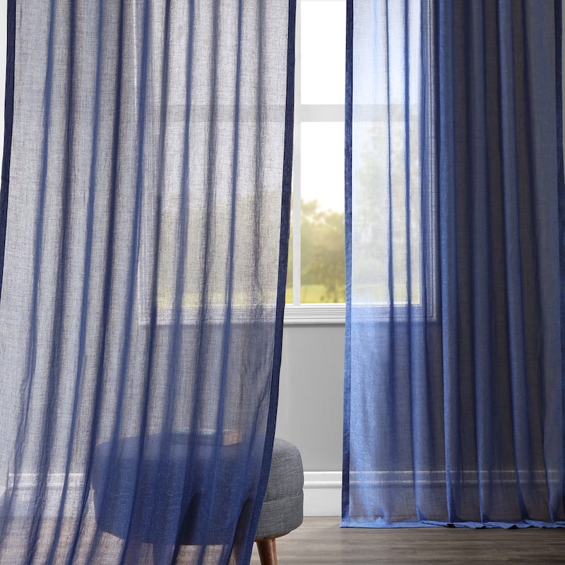 Exclusive Fabrics Faux Linen Sheer Curtain (1 Panel)