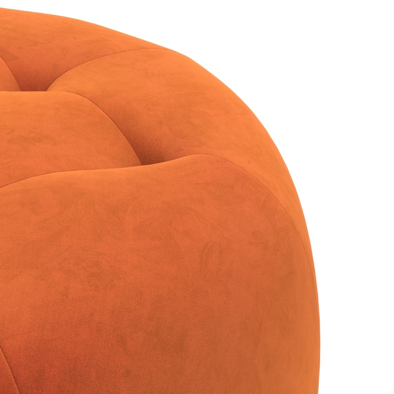 Bloomfield Round Velvet Ottoman
