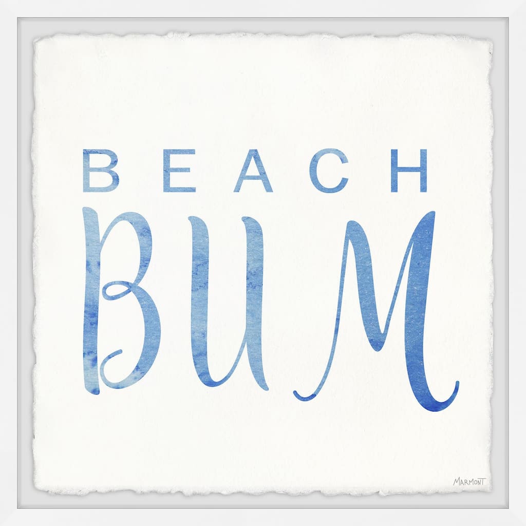 Beach Bum Framed Wall Art, Coastal Serenity - Tranquil Ocean-Inspired Wall Décor