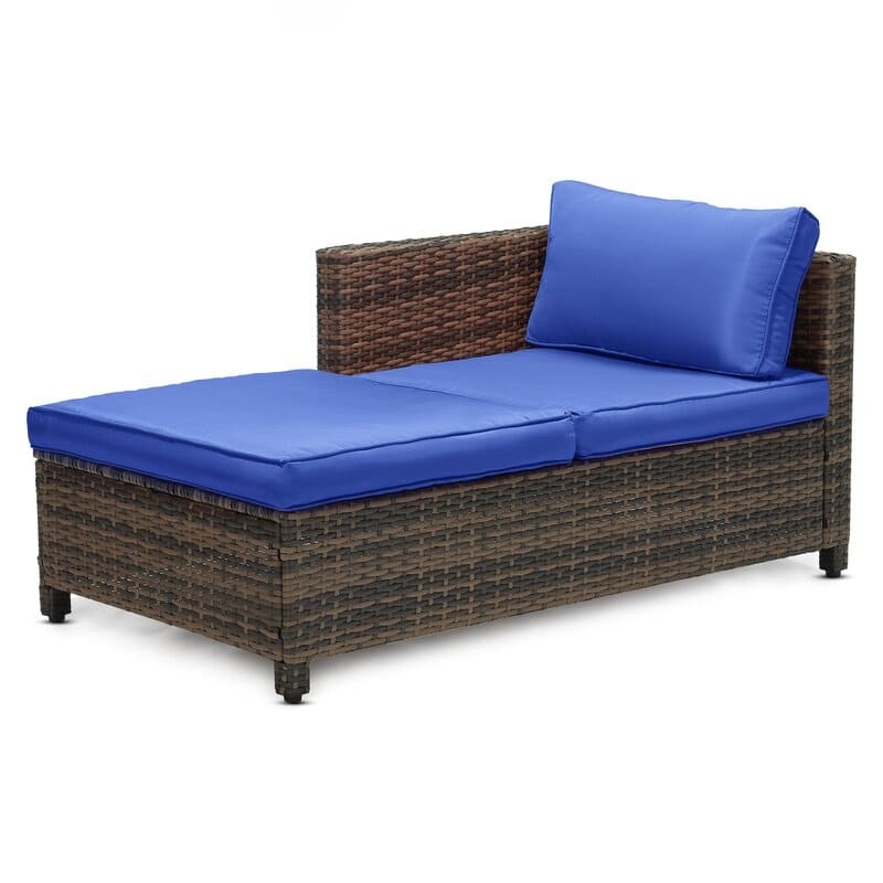 3 Pieces Wicker Patio Outdoor Sectional Set