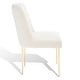 preview thumbnail 30 of 124, SAFAVIEH Couture Nolita Velvet Accent Chair - Mustard / Brass - 28"x23"x35.3" - 28" W x 23" D x 35" H