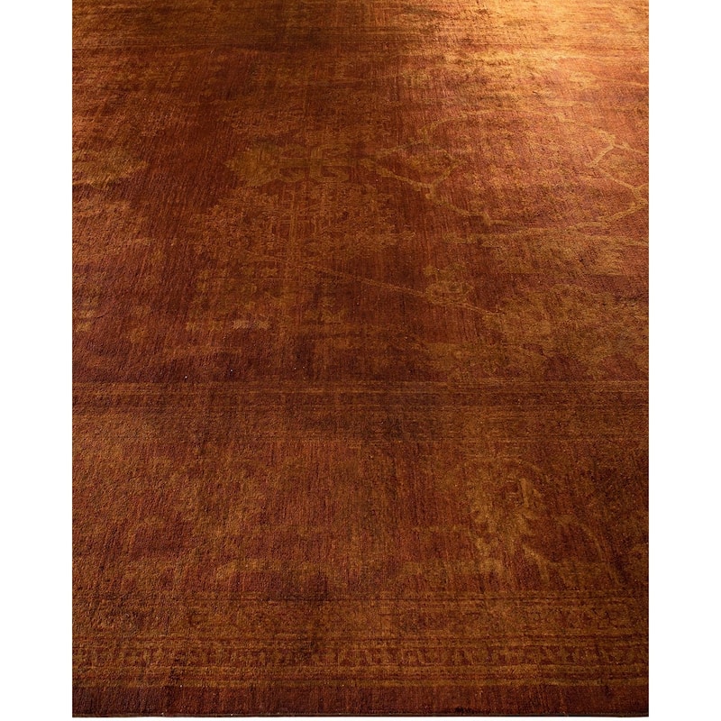 Vibrance, One-of-a-Kind Hand-Knotted Area Rug - Brown, 10' 1" x 13' 10" - 10' 1" x 13' 10"