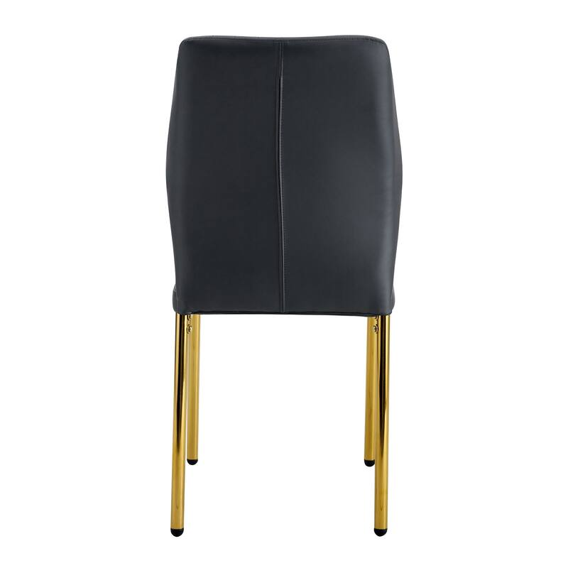 Black Gold Reception Chair Side Chair Coffee Chair Kitchen Chair Lounge Chair Leisure Chair Set of 4