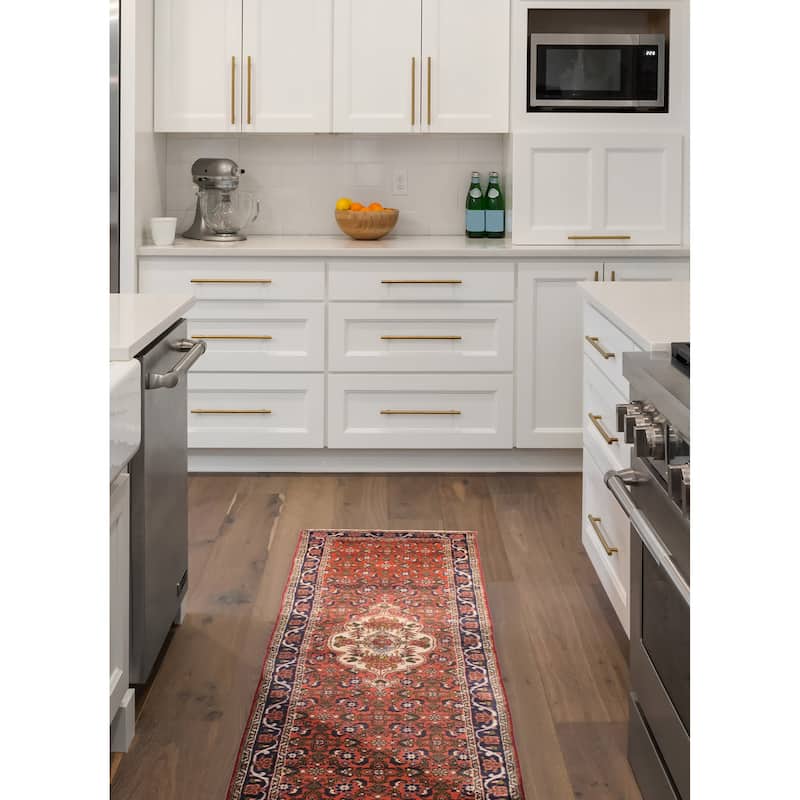 ECARPETGALLERY Hand-knotted Andelz Dark Copper Wool Rug - 2'5 x 9'2