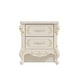 preview thumbnail 10 of 16, French Style Nightstand with 2 Drawers Vintage White and Gold Bedside Table for Bedroom Elegant Accent Storage Cabinet