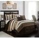 preview thumbnail 8 of 41, Nanshing Avalon Trellis 8-Piece Moroccan Print Comforter Set Brown - California King