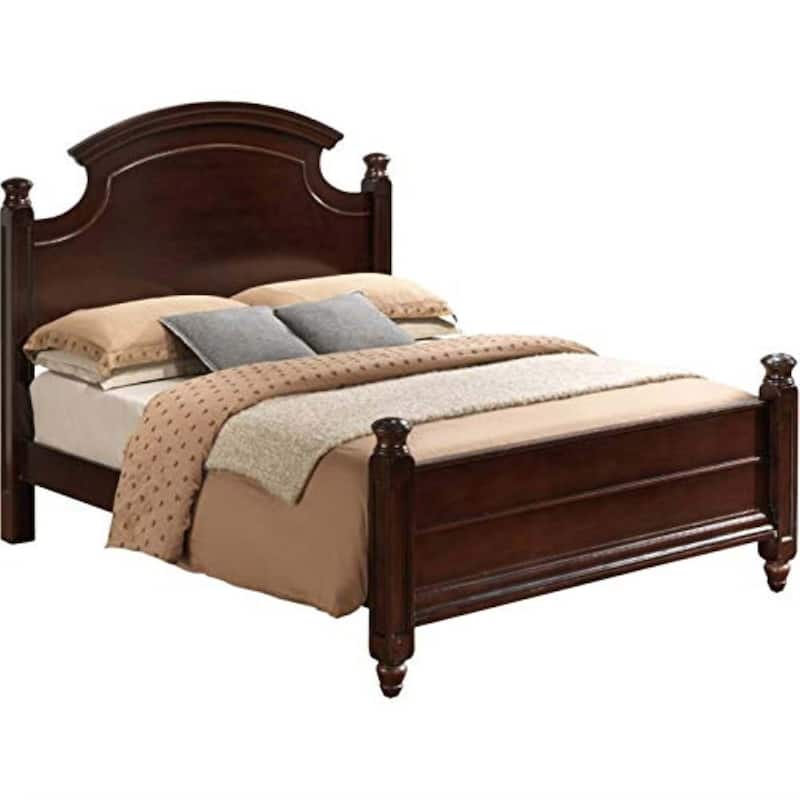 Cappuccino Full Bed with Stylish Frame and Durable Design, Elegant Bedroom Furniture for Comfort and Relaxation