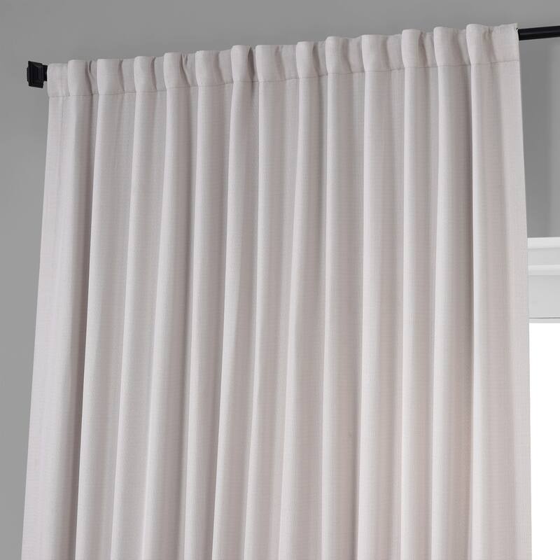 Exclusive Fabrics Faux Linen Extra Wide Room Darkening Curtain Panel