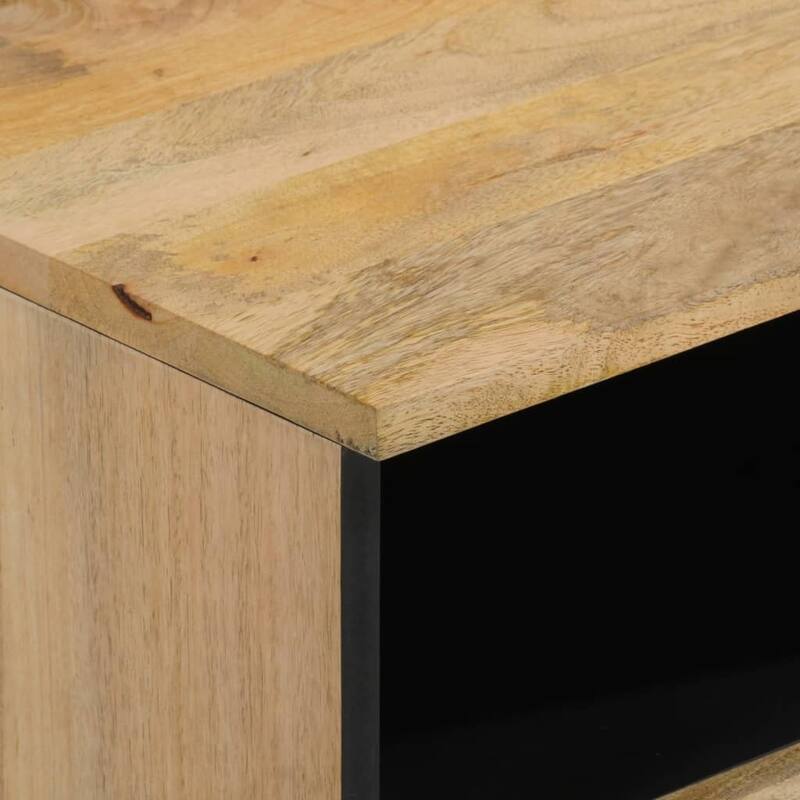 vidaXL Bedside Cabinet 15.7"x13"x18.1" Solid Wood Mango - 15.7" x 13" x 18.1"