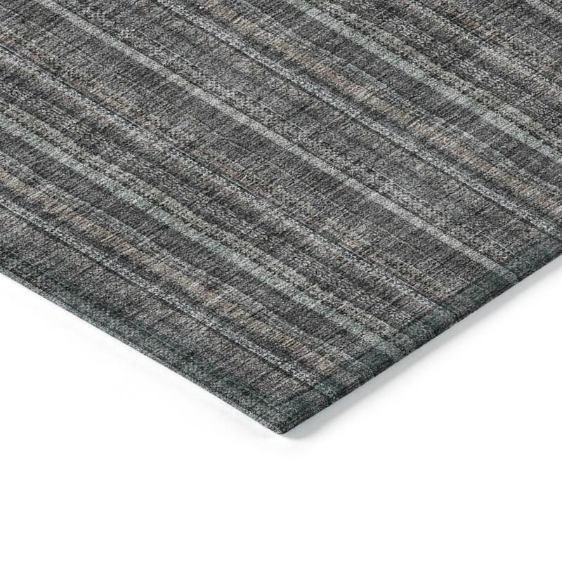 Machine Washable Indoor/ Outdoor Stripe Chantille Rug
