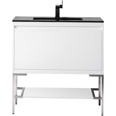 James Martin Vanities 805-V35.4-BN-CH Mantova 36" Single Basin Poplar