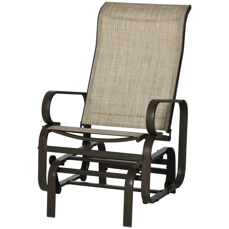 Gliding Lounger Chair with Lightweight Metal, Mesh Construction