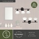preview thumbnail 4 of 8, Huntley 3-Light 24 in. W Oil Rubbed Bronze Bathroom Vanity Lighting Fixture, White Schoolhouse Milk Glass Globe Shade, Dimmable