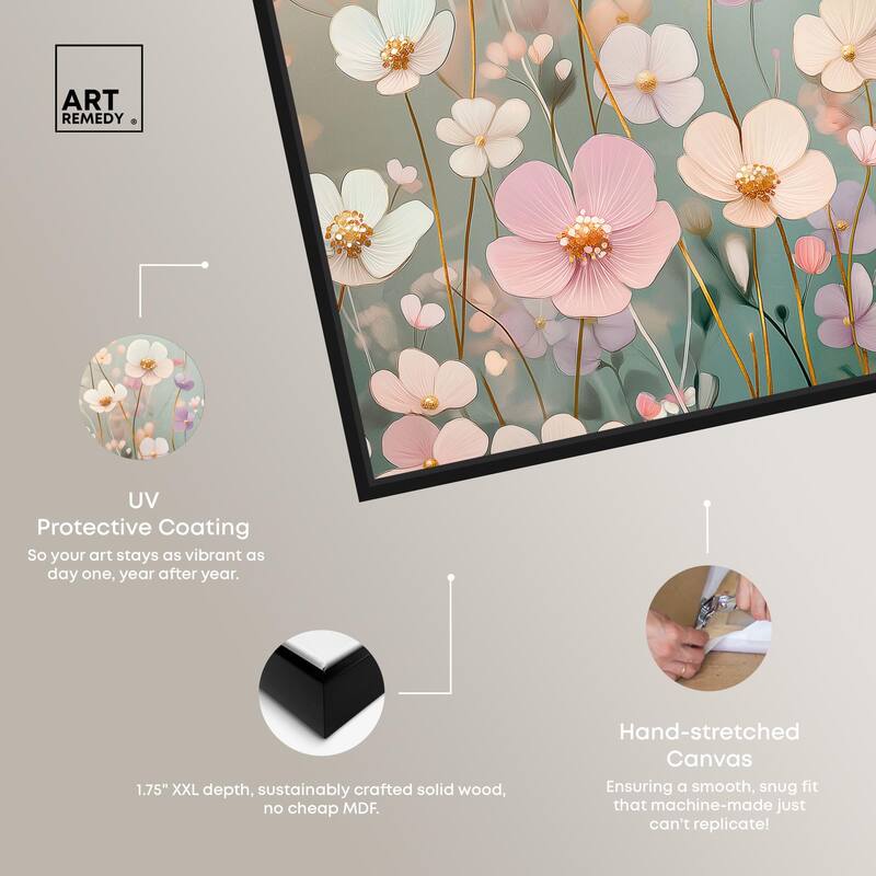 Tiny Blooms I Canvas by Art Remedy