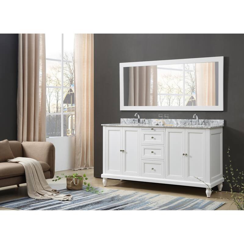Classic 70 in. vanity in white
