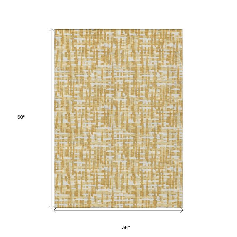 HomeRoots Abstract Transitional Rectangle Outdoor Rug