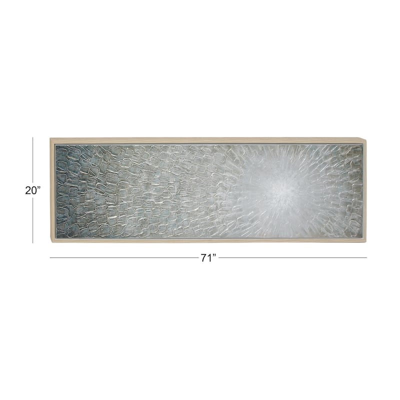 Canvas Starburst Radial Living Room Framed Wall Art with Black or Brown Frame - Brown or Gray - Roche River Decor