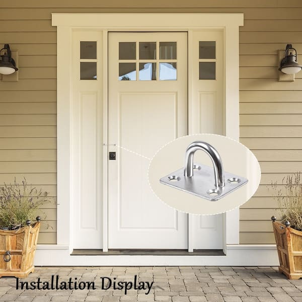 Shop 1 8 Inch Stainless Steel Window Door Cabinet Shed Gate Latch Lock Catch Eye Cabin Hook Plates 3pcs Length 1 8 Overstock 28766899