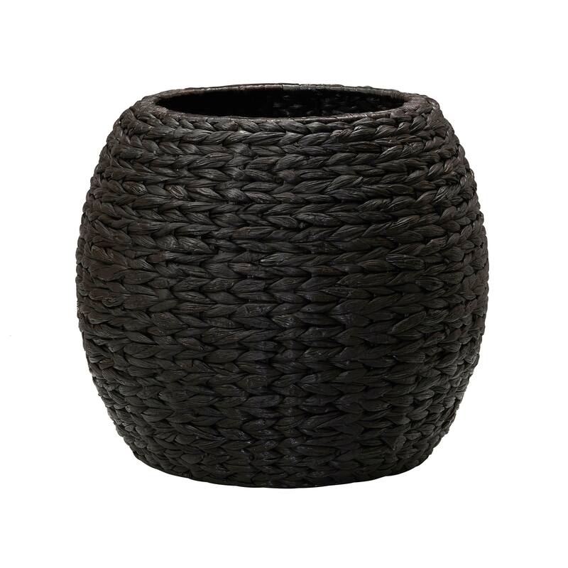 Household Essentials Handwoven Barrel Wicker Storage Basket Side Table - 17.0"L x 17.0"W x 19.0"H