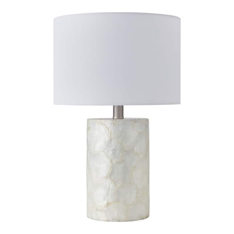 KAWOTI 18'' Resin Table Lamp With Seashell wrapped Finish - W12" * H18"