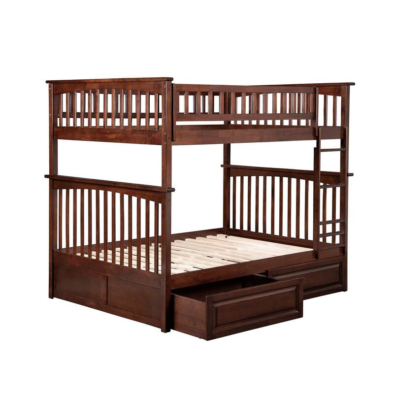 Bunk Bed with Drawers - Charm Design, Sturdy Frame & Turbo Charger