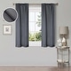 preview thumbnail 54 of 68, Superior Shimmer Washable Room Darkening Curtains, Set of 2 Panels 26" x 63" - Grey