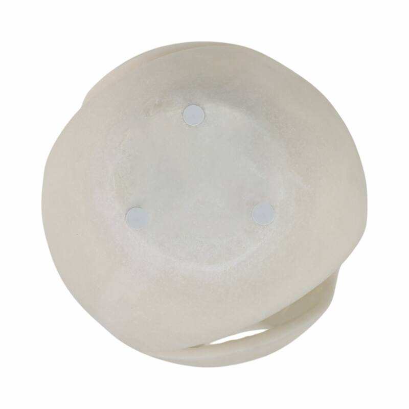 Resin Vase with Abstract Cutout Design Modern Decorative - 14" White