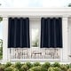 preview thumbnail 76 of 128, ATI Home Indoor/Outdoor Solid Cabana Grommet Top Curtain Panel Pair 54x63 - Navy