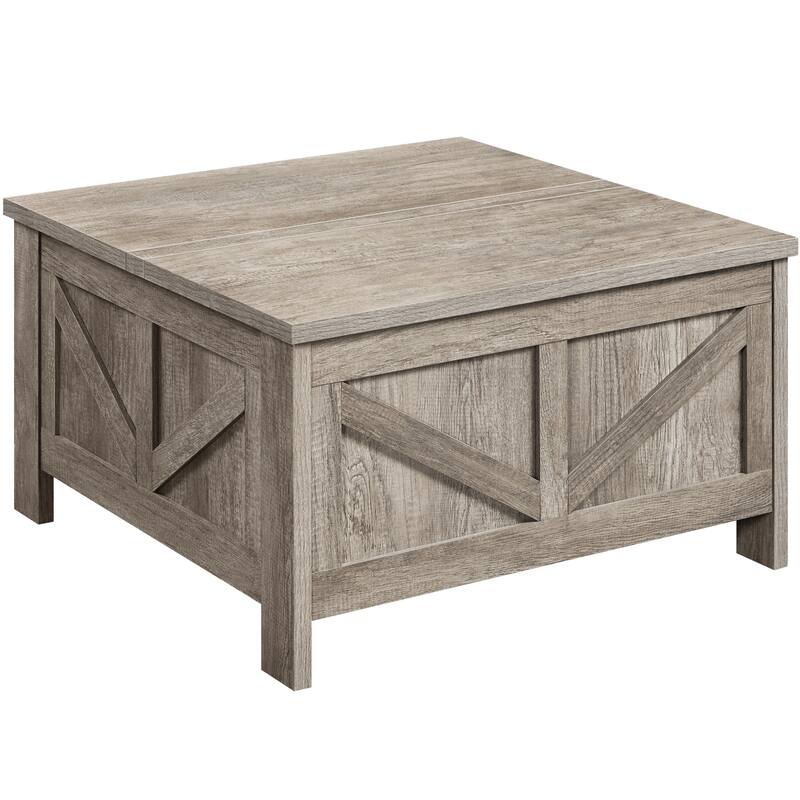 Yaheetech Square Lift-Top Coffee Table with Hidden Compartments for Living Room